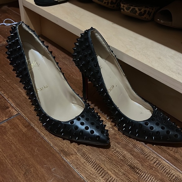 Black studded high heels 6 inch - Picture 5 of 5